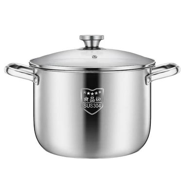 Deep Stainless Steel Stock Soup Pot 14-58L Stew Casserole Brew Cooking Pan Inox 